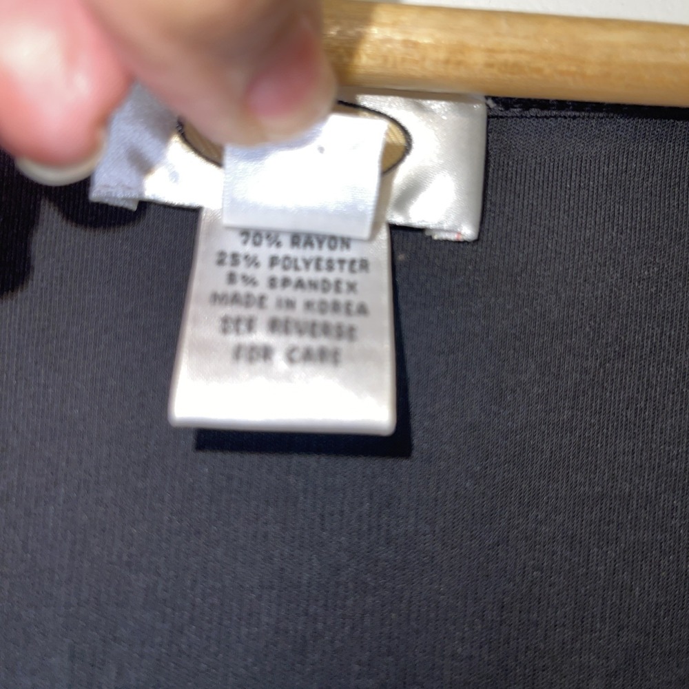 Talbots Womens XL Black V Neck Sleeveless Blouse Stretch Knit Top - Picture 5 of 7